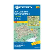 Tabacco Karte 09 Alpi Carniche / Carnia Cetrale - Karnische Alpen 1:25.000 mit Skirouten