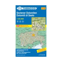 Tabacco Karte 10 Dolomiti Di Sesto / Sextener Dolomiten 1:25.000 mit Skirouten