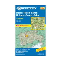 Tabacco Karte 34 Bozen – Ritten – Salten / Bolzano – Renon – Salto 1:25.000 mit Skirouten