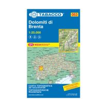 Tabacco Karte 53 Var Brenta Gebirge / Dolomiti di Brenta 1:25.000 mit Skirouten